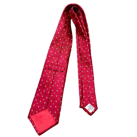 Turnbull & Asser Red Polka Dot Silk Tie – By Appointment to HRH Prince of Wales - Picture 2 of 4